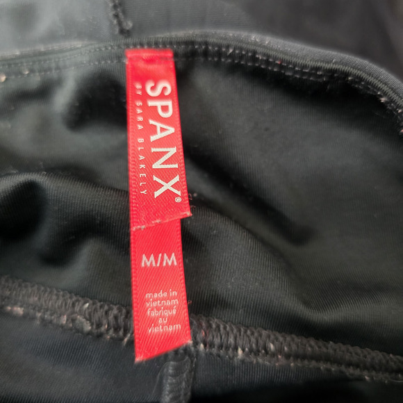 SPANX Leggings Womens Medium Black High Rise Slimming Shaping Tummy Control - Picture 4 of 7